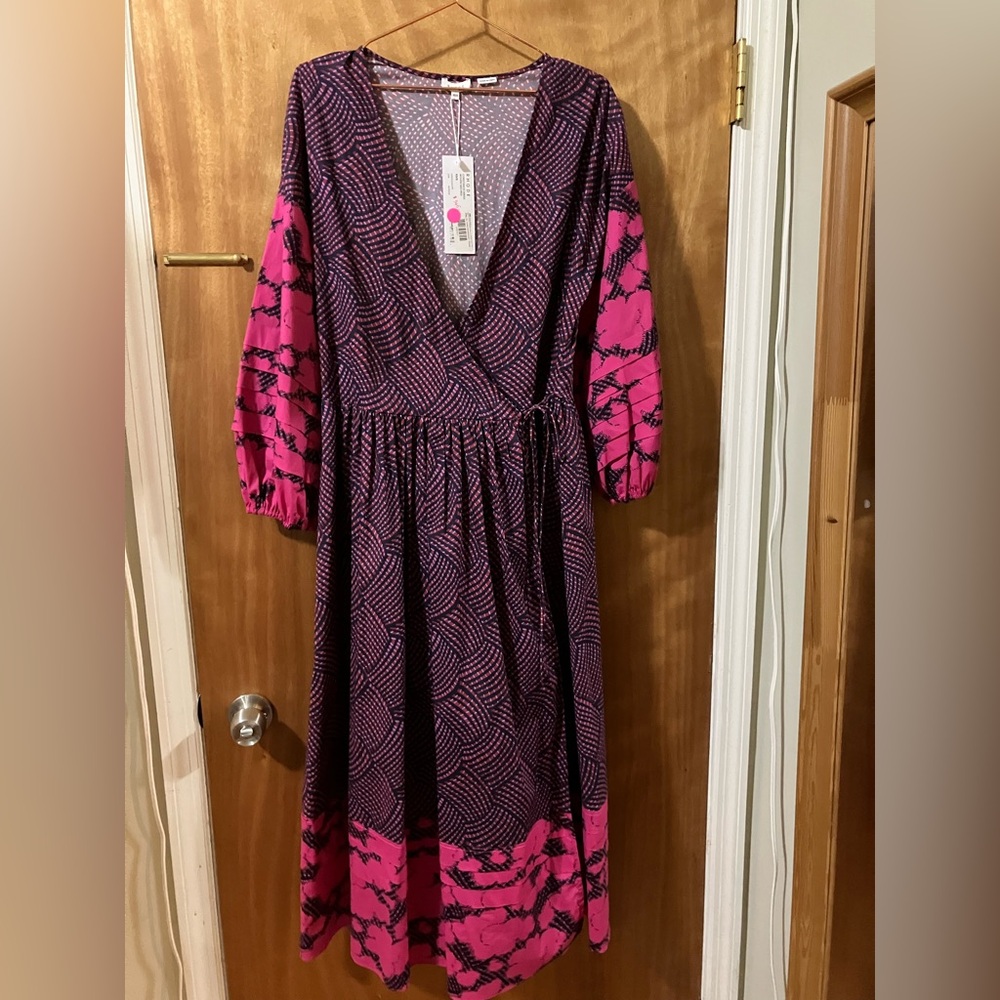 NWT RHODE Constrance Dress, Woven Geo Pink Red Size XS/S Extra Small/Small Boho - Picture 6 of 11